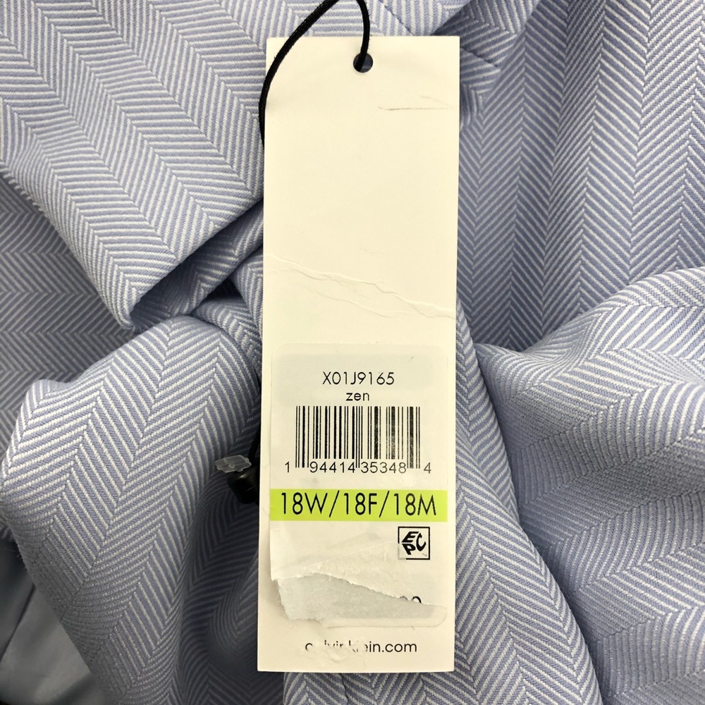 Calvin Klein Open Front Herringbone TopperJacket - Picture 7 of 9